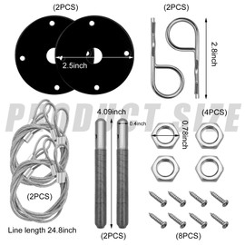 Yourkar Hood Pins Kit for Car, Stainless Steel, Universal Engine Hood Pins, Red