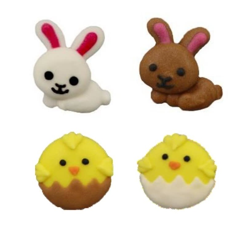 Culpitt Cute Easter Bunny & Chicks Sugar Piping's, Sugar Decorations