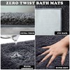VELVETIO Bath Mats & Pedestal Set, Zero Twist Fluffy Super