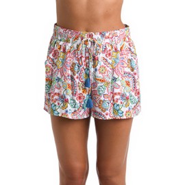 La Blanca Women's Beach Short Swimsuit Cover Up, Multi//Gypsy Soul, Large