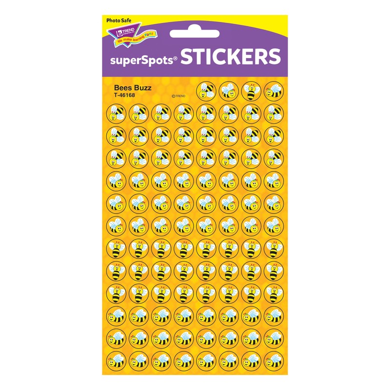 TREND enterprises, Inc. Bees Buzz superSpots Stickers, 800 ct