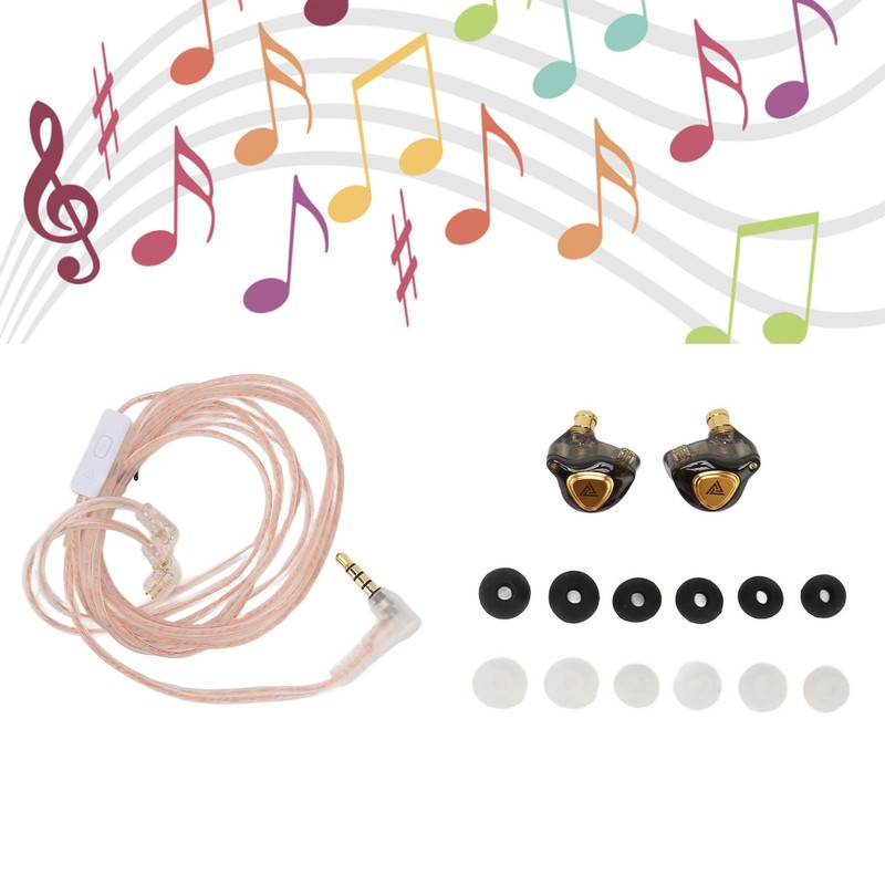 Wired Sound Isolating Earbuds with Microphone Detachable Dynamic Earphone with