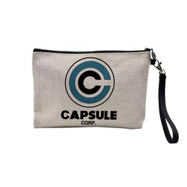 Canvas Bag - Capsule Corp. Geek Video Games Series - Linen Look Cosmetic Bag - Purse - 15 x 10 cm, linen, Cosmetic bag