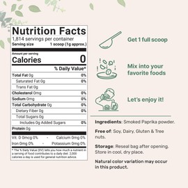 Smoked Paprika Powder 4lbs(64 oz) | Premium Source for Spice & Seasoning | Great Spanish Source with Sweet & Spicy Flavor for Meats Marinades and Dressings | Additive Free, Non-GMO, Bulk Supply