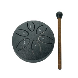 Steel Tongue Drum 3 Inch 6 Notes Percussion Instrument Balmy Drum with Drum Mallets for Meditation Yoga Beginners Majors Family Friends Christmas Gift Mini Handpan Drum