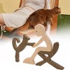 Enkrio Cat Figurine Wooden Sculpture Object Nordic Interior Wood Decoration