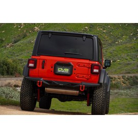DV8 Offroad Spare Tire Delete for 2018-2025 Jeep Wrangler JL | Removes Heavy Spare Tire from Tailgate | Maximizes Rear Clearance for Rock Crawling | Included License Plate Mount/Light & Brake Light