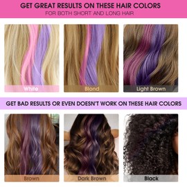 MSDADA Hair Chalk - New Hair Chalk Comb Temporary Bright Washable Hair Color Dye for Girls Kids with Hair Extensions Clips - Birthday Party Christmas Gifts Toys for Girls Kids Age 6-8-10-12 Years Old