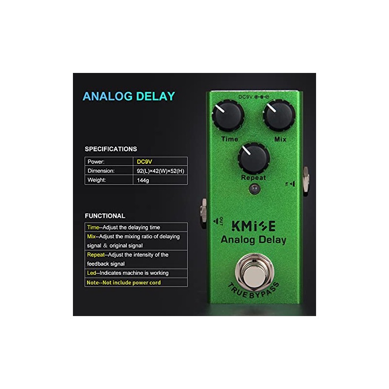 lotmusic Pedal de efectos de guitarra eléctrica Mini tipo único