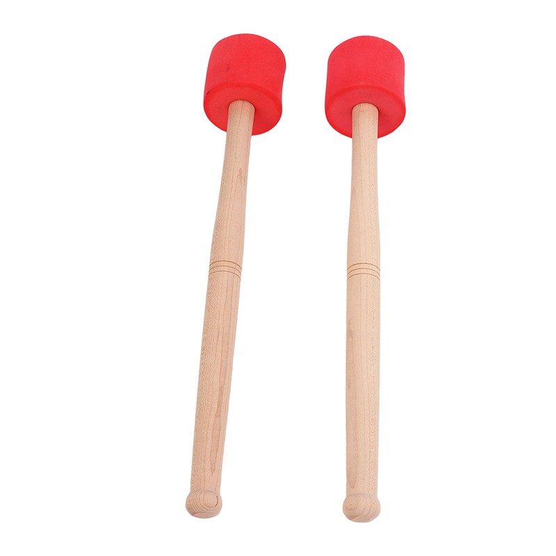 2PCS Bass Foam Drum Mallet Oak Handle EVA Foam Head