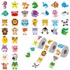 Hebayy 1800 PCS Round Animal Stickers, 36 Designs Wild/Farm/Marine Animal