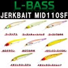 DUEL L-Bass Jerkbait Mid Slow Floating 110mm Metallic Ghost Crokin