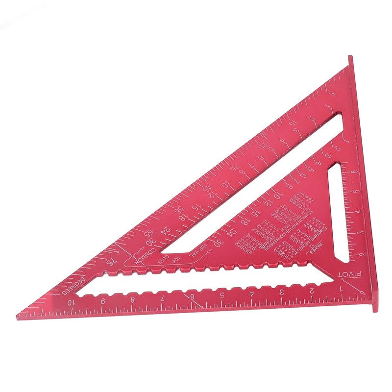 Woodworking Triangle Aluminum Alloy Red Corrosion Resistance Clear Scale Carpentry