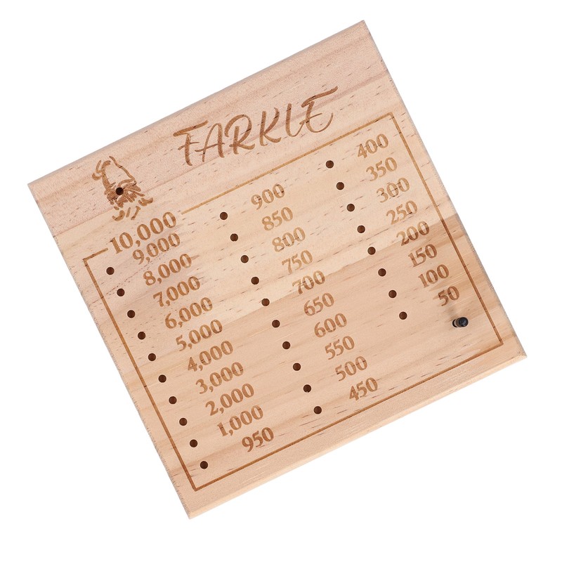 Farkle Dice Tray Improve Math Skills Wooden Classic Dice Game