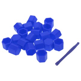 VekAuto Wheel Lug Nut Bolt 19mm Rims Tire Nut Screws Dust Cap Cover Nut Protection Silicone Blue Exterior with Removal Tool