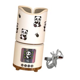 Harilla Tragbarer Flaschenwärmer, Milchwärmer, wiederaufladbar über USB, Isolierhülle für Milchwärmer, für den täglichen Gebrauch, Einkaufen, Camping, Panda