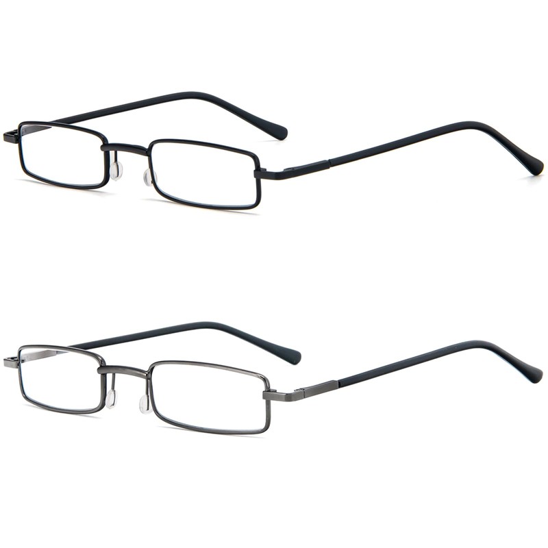 REAVEE 2 Pack Slim Pen Reading Glasses for Men Women,