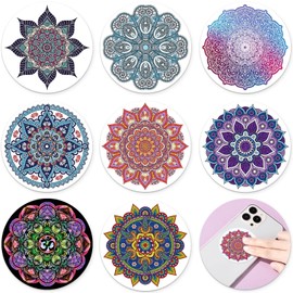 40 Pcs Anxiety Sensory Stickers Calm Stickers Mandala Style Marble Ink and Starry Sky Fidget Textured Decals Tactile Rough Calming Sensory Strips Anti Stress Items for Adult (Mandala)