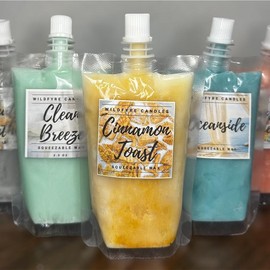 Squeezable Wax 3.5oz | Highly Scented | Pet Friendly | Soy Wax Aroma Fragrance Candle wax  melts amazing scents:_Oceanside (Beach Linen)