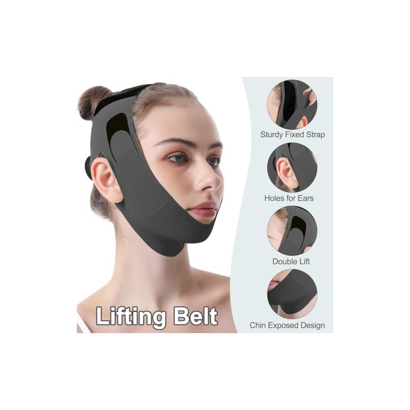 3 PCS Faja Papada, Lifting de Cara Correa, Correa Adelgazante