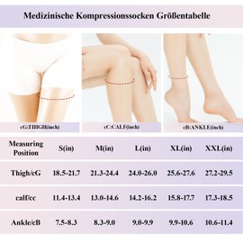 15-20 mmHg Compression Stockings for Women, Support for Sports Thigh High Compression Stockings, Closed Toe Compression Stocking for Pregnant, Teacher (M)