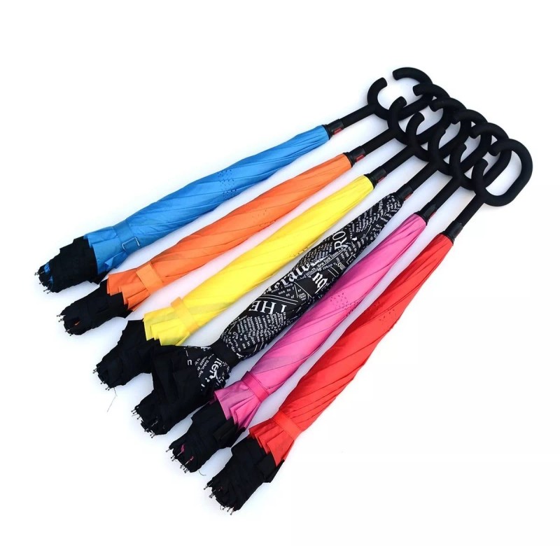 Misorel 6 Paraguas Sombrilla Invertido Doble Capa