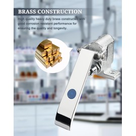 Phivan Foot Operated Faucet Valve - Hands-Free Sink Pedal Brass Single Pedal Valve Control Non-Contact Faucet Sink Knee Pedal for Commercial Kitchens, Hospitals, Schools, Laboratories