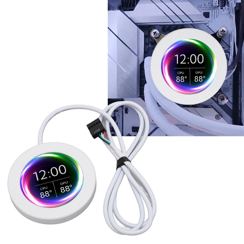 2.1 Inch AIO Computer Temp Monitor CPU Cooler LCD Display