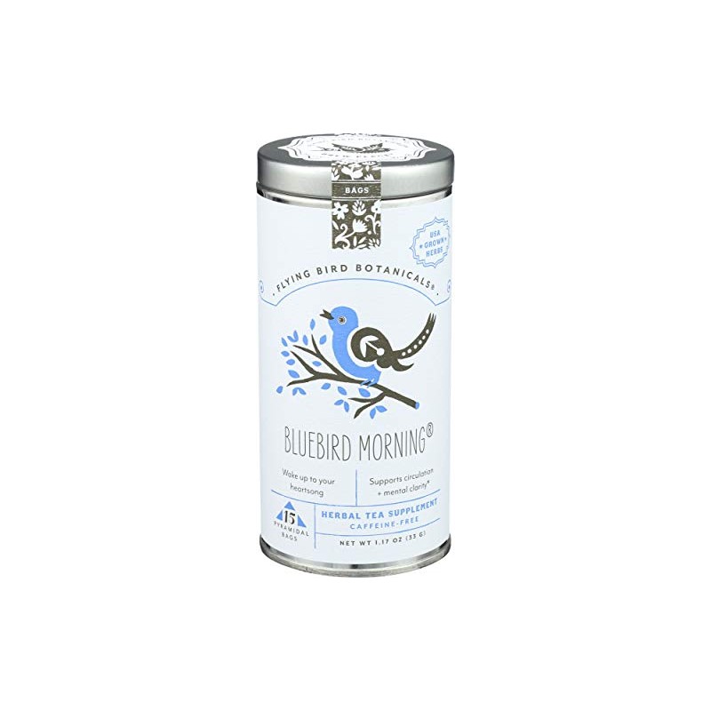 FLYING BIRD BOTANICALS Bluebird Morning Tea, 15 CT