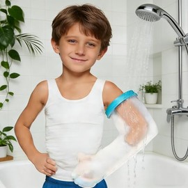 Cubierta Impermeable para Brazo para Ducha y Baño, Protector Impermeable para Brazos de Niños, Manga de Bano para Brazo para Banarse con Heridas/Venda