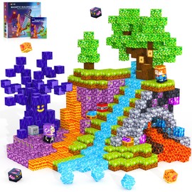 ORZbb Magnetic Blocks, Kids Magnetic Building Cubes Toys for 3-13 Year Old Boys Girls, Montessori Sensory STEM Toddler Construction Toys Christmas Birthday Party Gifts.