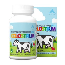 Real Leaf Real Colostrum Chewable 1500 120 tablets, 1 piece / 리얼리프 리얼초유 츄어블1500 120정, 1개