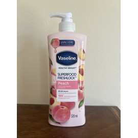 Vaseline Healthy Bright Superfood Freshlock Body Lotion Peach Scent 320ml THAI