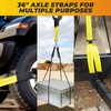 Trekassy Heavy Duty Axle Tie Down Straps 4 Pack -