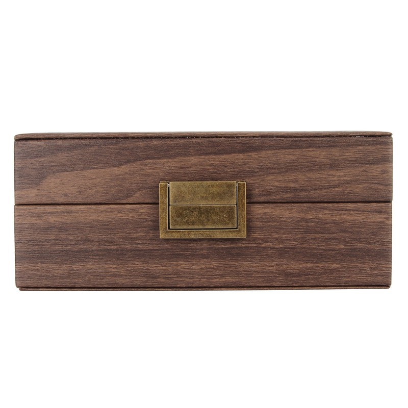 3 Slot Watch Display Case Wood Detachable Pillow Glass Cover