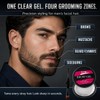 Clear Eyebrow Gel for Men with Dual-Ended Brush, Strong Hold