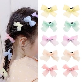 Small Bow Clips for Hair Bows Clips for Girls Bow Knot Hair Clip Mini Bowknot Hair Clip for Girls 10Pcs Multiple Color Hair Barrette Clips for Hair Decorations for Women