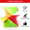DAWRIS Twist Skewb Cube 3x3, 3D Stickerelss Speed Cube Puzzle
