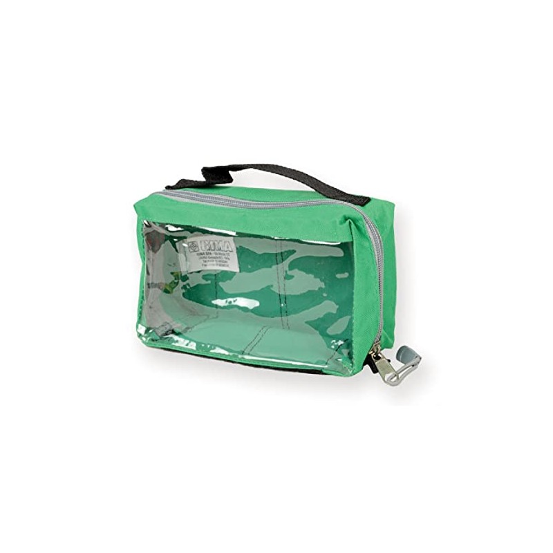 GIMA E1 Squared Pouch with Window and Handle, Green