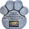 Pawprints Remembered Pet Memorial Stone - Features a Paw Print