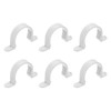 sourcing map 6Pcs PVC Pipe Straps, 50mm(2") Plastic Conduit Strap
