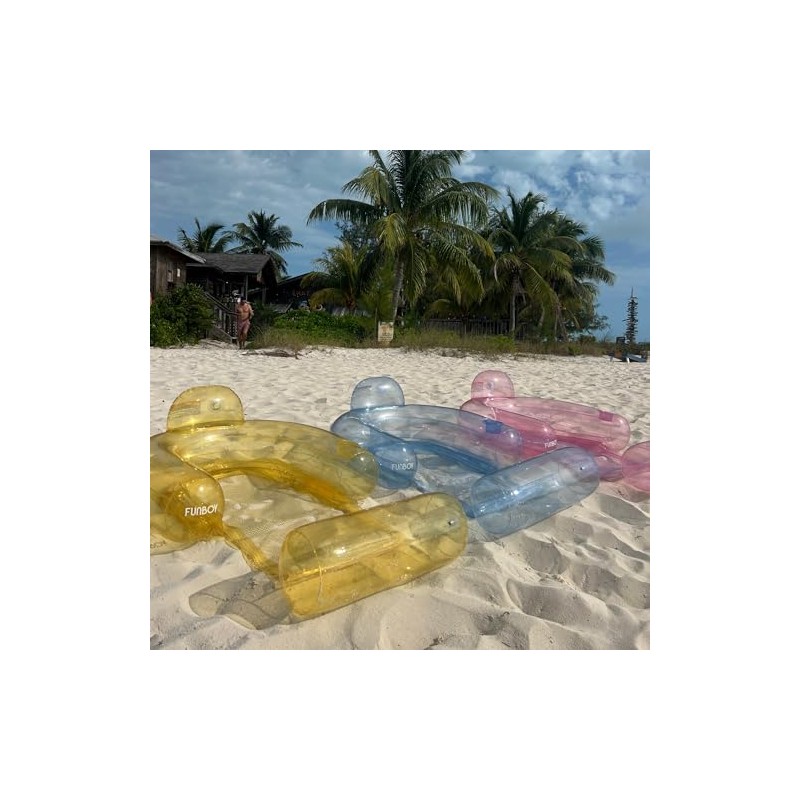 FUNBOY Clear Yellow Mesh Chair 2-in-1 Water Chair with Cooling