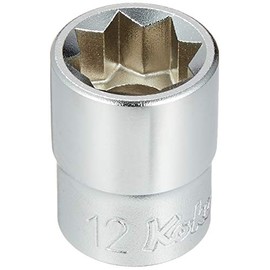 Koken 3415M-12 3/8 (9.5 mm) SQ. Double 4-Angle Socket 0.5 inch (12 mm)