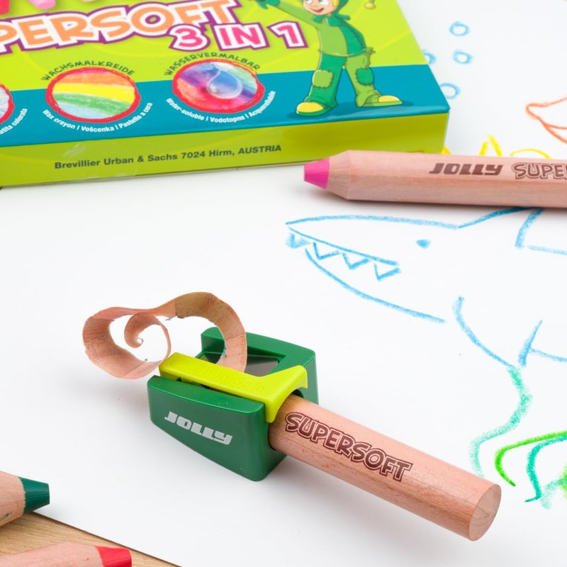 JOLLY Sharpy Sharpener for Supersoft 3 in 1 Colouring Pencils,