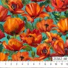 Northcott Charisma Poppies Cotton Quilt fabric Northcott 25562-12 Large Poppy