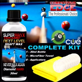 SUPERMAXX BILLIARDS POOL CUE SHAFT WAX "CERAMIC COATING CLEAR COAT" FOR SMOOTH STROKES