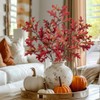 3 Pcs Fall Leaves Stems 30 inch Long Artificial Oak