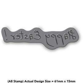 Azeeda A8 'Happy Easter!' Unmounted Rubber Stamp (RS00017622)