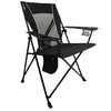 Kijaro Foldable Camping Chair, Vik Black, Polyester, Mesh, Steel, Portable,