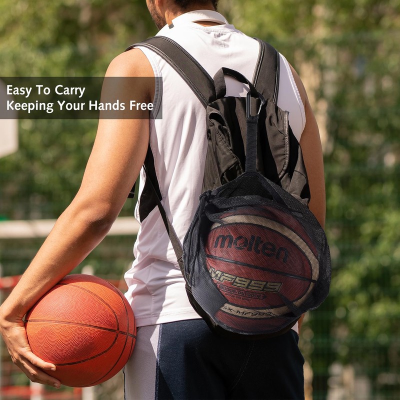DILUSILK 1 Pcs Mesh Ball Bags, Drawstring Storage Single with